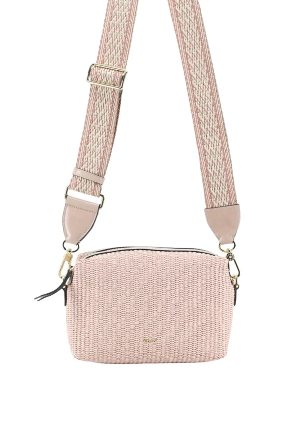 Abro ‘Kaia’ Raffia Shoulder Bag Blush>Women Bags