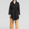 BRGN 'Bris Poncho' Black tweed Coat>Women Coats & Jackets