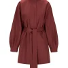 BRGN ‘Rossby’ Russet Pinstripe Coat>Women Coats & Jackets