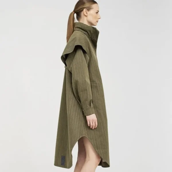 BRGN 'Tyfon Green Tweed' Coat>Women Coats & Jackets