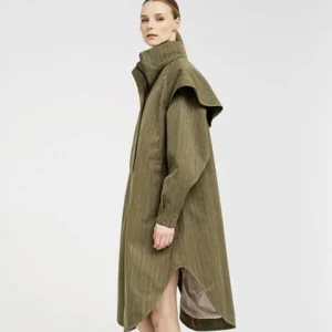 BRGN 'Tyfon Green Tweed' Coat>Women Coats & Jackets