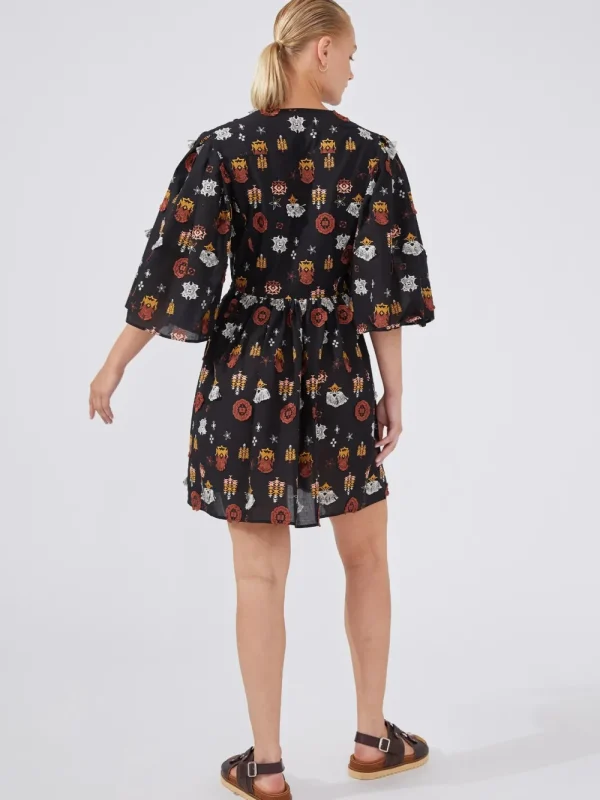 Hayley Menzies ESMERALDA EMBROIDERED COTTON MINI DRESS>Women Dresses & Jumpsuits