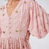 Hayley Menzies GITANA EMBROIDERED VISCOSE VOLUME MAXI DRESS>Women Dresses & Jumpsuits