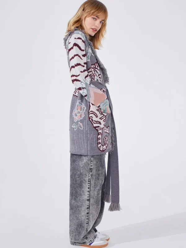 Hayley Menzies 'Tibetan Tiger' Cardigan>Women Knitwear