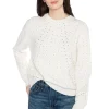 Kinross Cashmere Fashioned Rib Crystal Crew Jumper>Women Knitwear