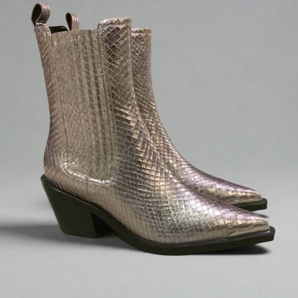 Lola Cruz ‘Harbour’ Metallic Boot>Women Boots | Heels