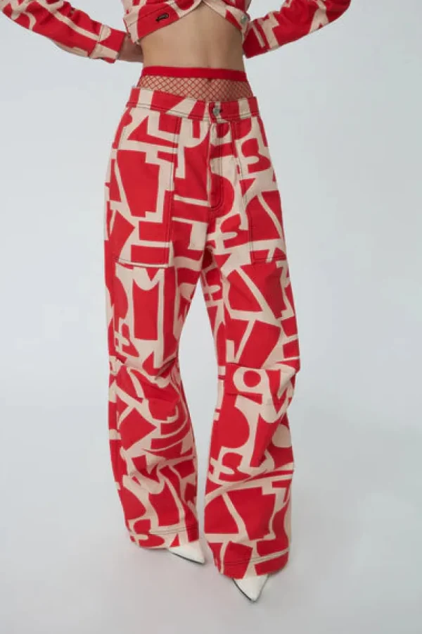 Stella Nova Printed Cargo Trousers>Women Trousers
