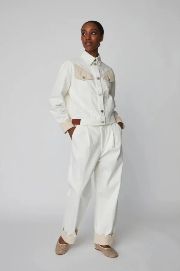 Stella Nova Two-Toned Denim Jacket>Women Coats & Jackets